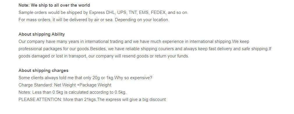 Shipping FAQ Mobelbio